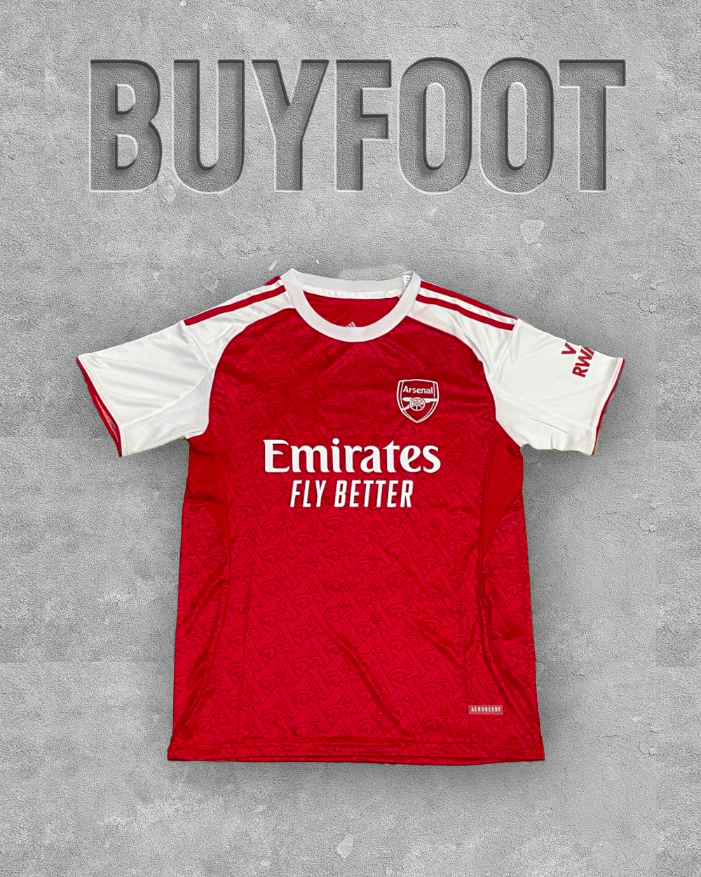 ⚪🔴 Maillot Arsenal Domicile 2025/2026 – Blanc & Rouge – Version Stadium