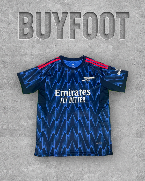 🔵 Maillot Arsenal Extérieur 2025/2026 – Bleu Intense – Version Stadium