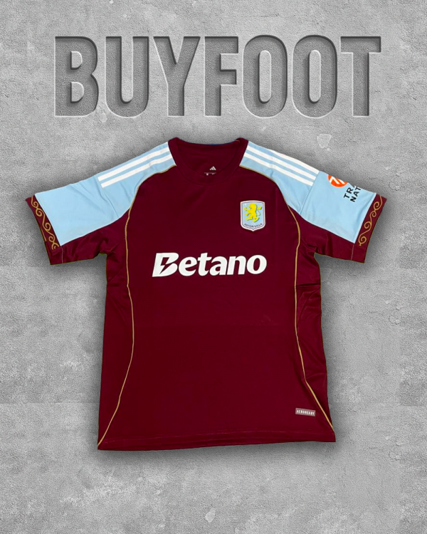 Maillot Domicile Aston Villa 2024-2025 – Un Héritage en Claret et Bleu