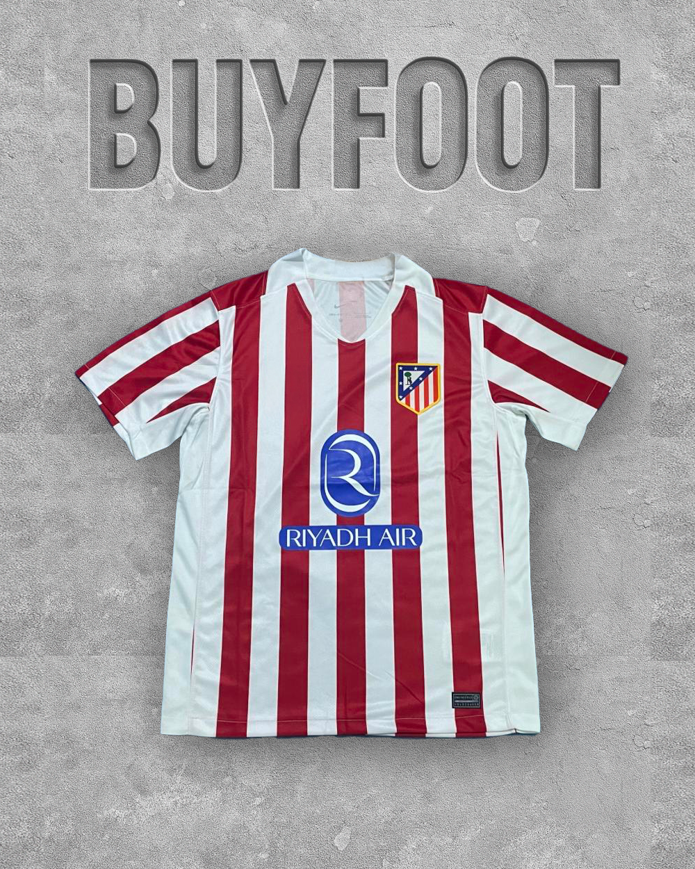 🔴⚪ Maillot Domicile Atlético Madrid 2025/2026 – Rayures rouges et blanches – Version Officielle Stadium