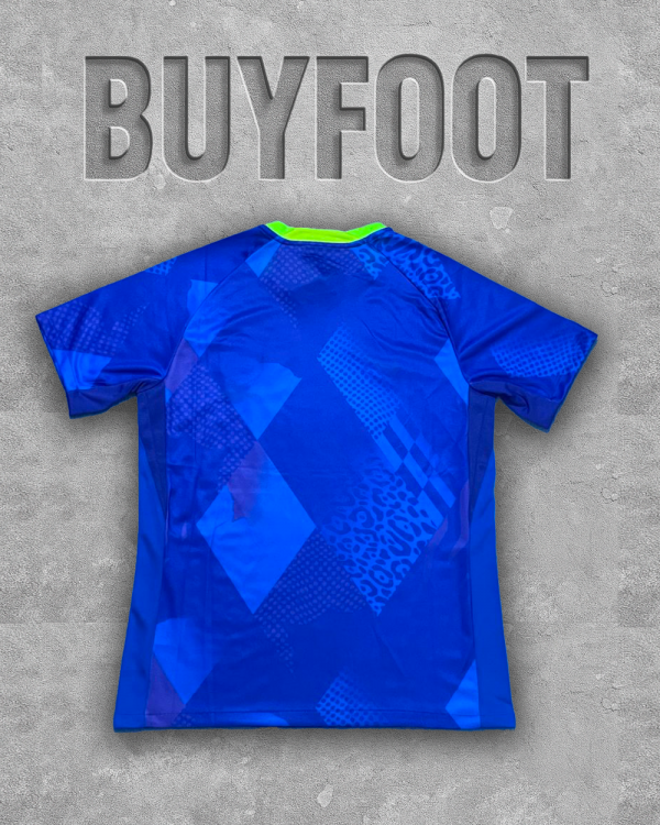 🔵 Maillot Extérieur Brésil 2025/2026 – Bleu Royal avec détails verts – Image 2