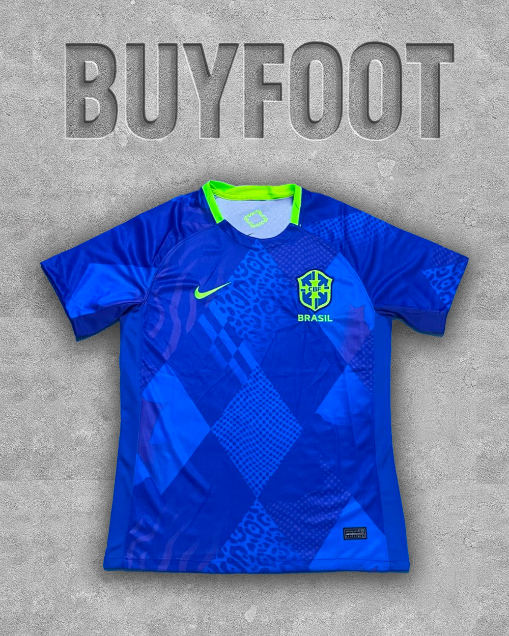 🔵 Maillot Extérieur Brésil 2025/2026 – Bleu Royal avec détails verts