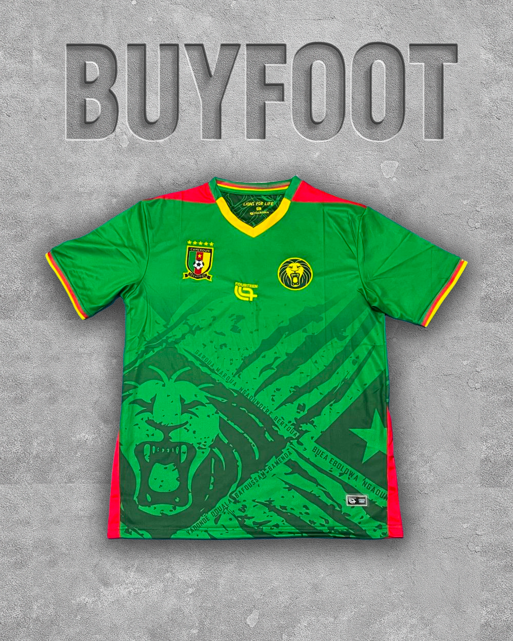 🟢 Maillot Domicile Cameroun 2025/2026 – Vert Indomptable