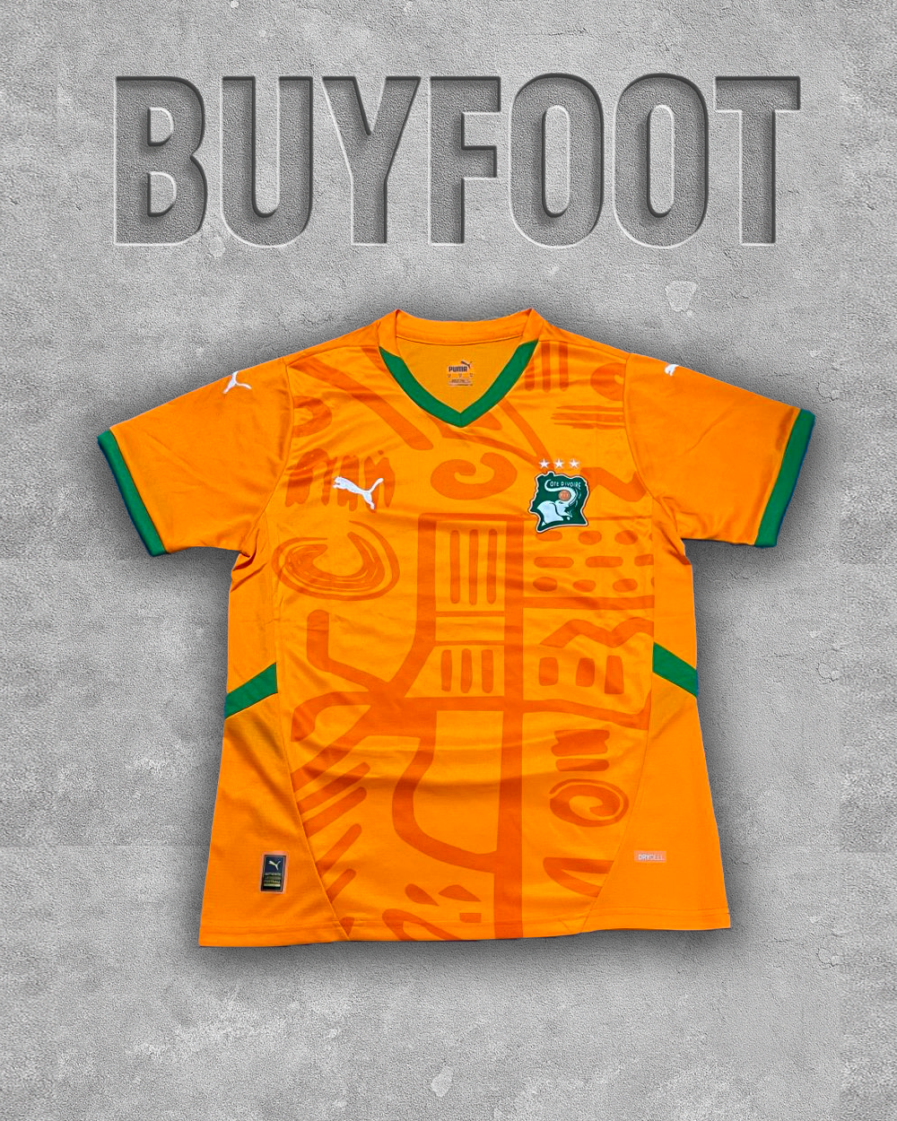 🟠 Maillot Domicile Côte d’Ivoire 2025/2026 – L’Orange de la Nation