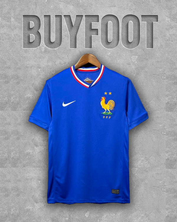 🔵 Maillot Domicile France 2024/2025 – L’Intensité Bleue des Bleus