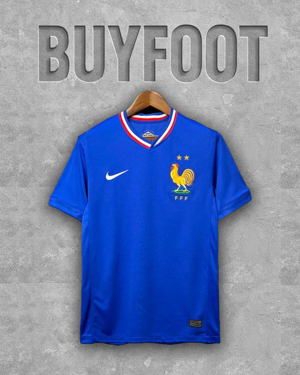 🔵 Maillot Domicile France 2024/2025 – L’Intensité Bleue des Bleus