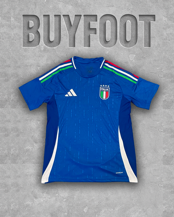 🇮🇹 Maillot Domicile Italie 2024/2025 – Le Bleu Majestueux des Azzurri