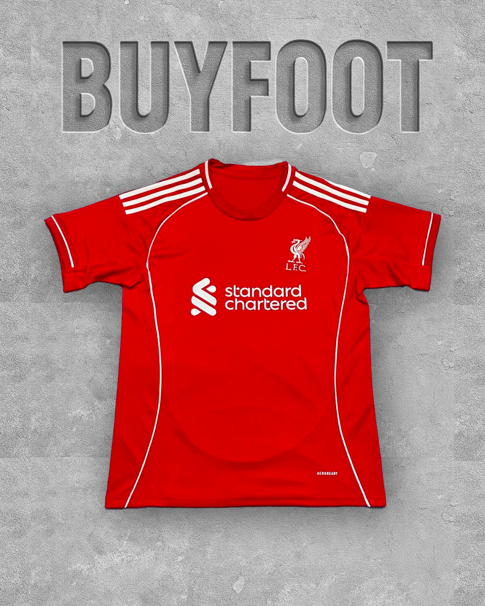 ⚪🔴 Maillot Liverpool Extérieur 2025/2026 – Blanc & Rouge – Version Stadium