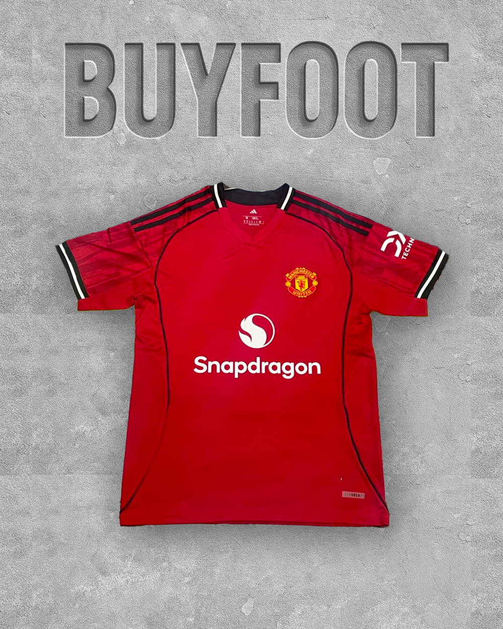 ⚪🔴 Maillot Manchester United Domicile 2025/2026 – Blanc & Rouge – Version Stadium