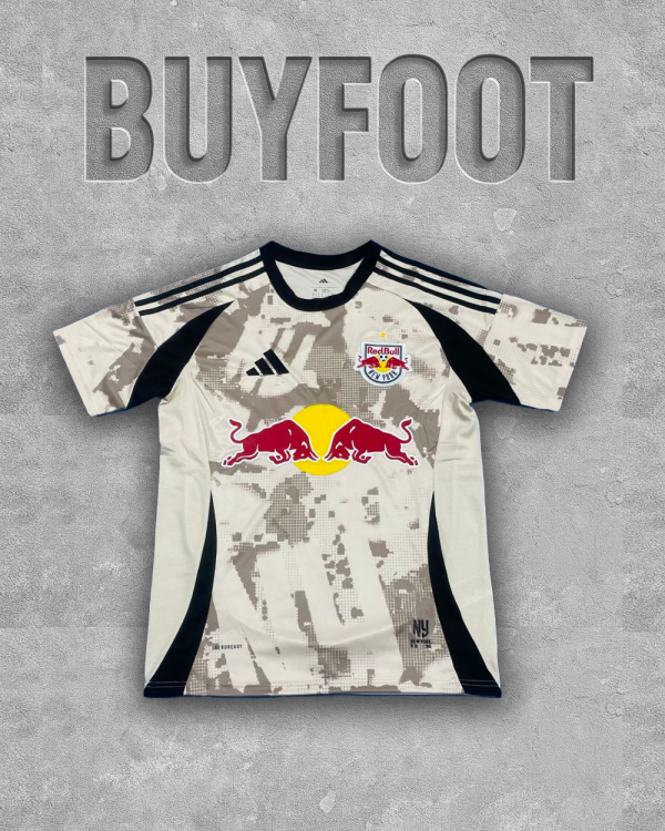Maillot Extérieur New York Red Bulls 2025/2026 – Blanc Épuré & Rouge