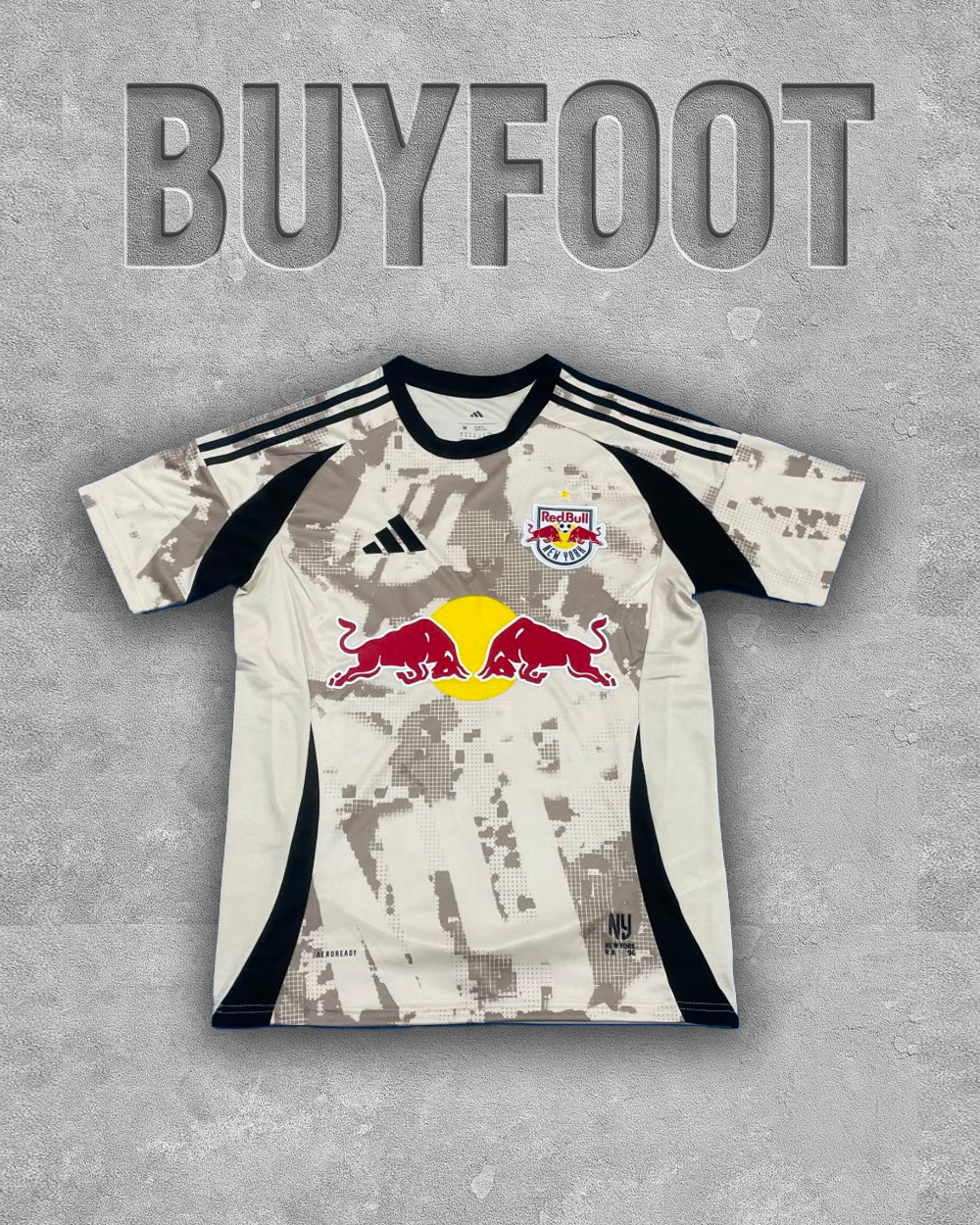 Maillot Extérieur New York Red Bulls 2025/2026 – Blanc Épuré & Rouge