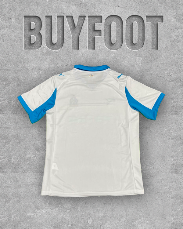 ⚪🔵 Maillot OM Domicile 2025/2026 – Blanc & Bleu Azur – Version Stadium – Image 2