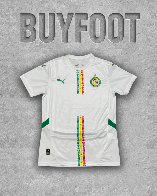 ⚪ Maillot Extérieur Sénégal 2025/2026 – Le Blanc Royal des Lions de la Teranga
