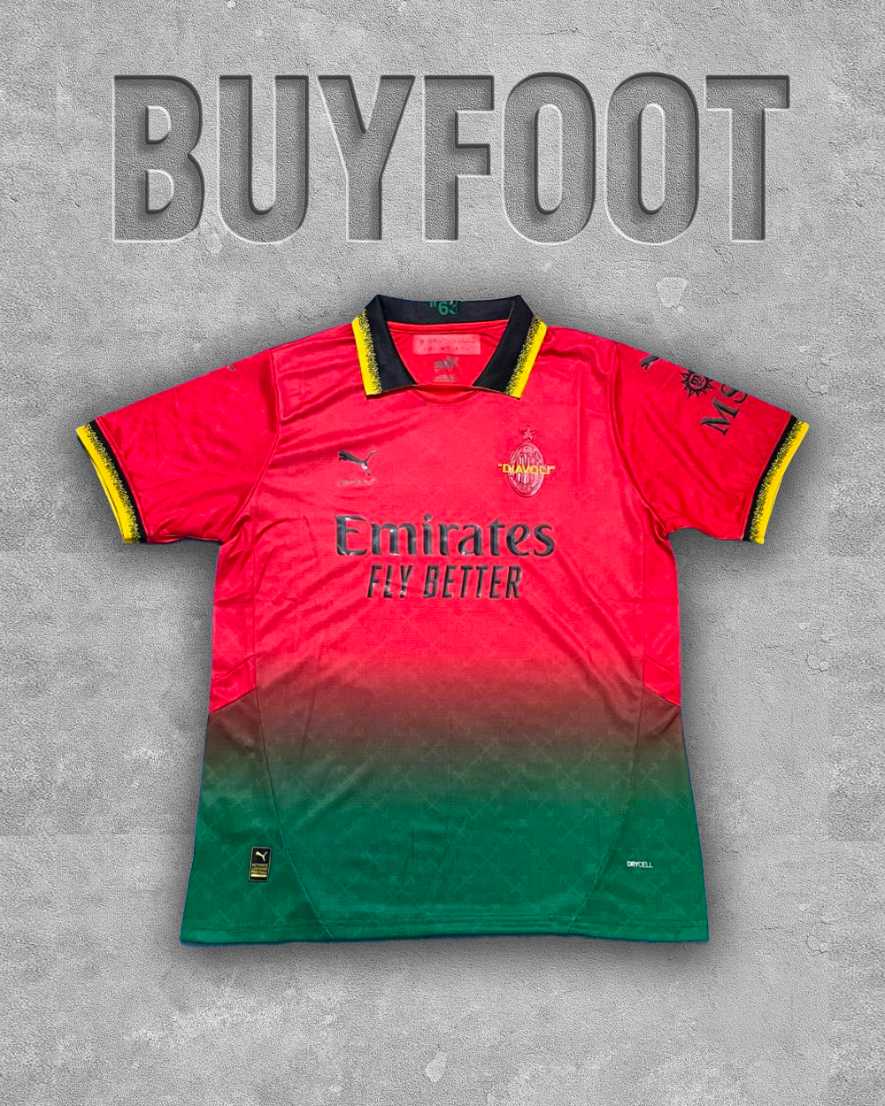 Maillot AC Milan 2025/26 – Concept Dégradé Rouge & Vert
