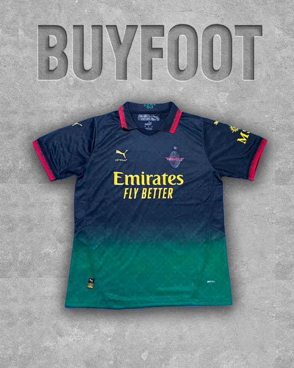 Maillot AC Milan 2025/26 – Concept Bleu Nuit & Vert Émeraude