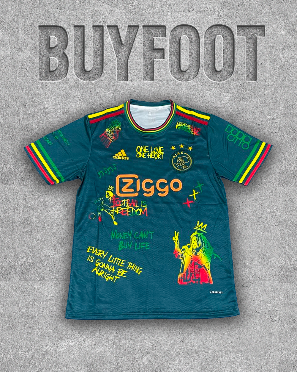 Maillot Third Ajax Amsterdam 2025/26 – Édition Bob Marley “One Love”