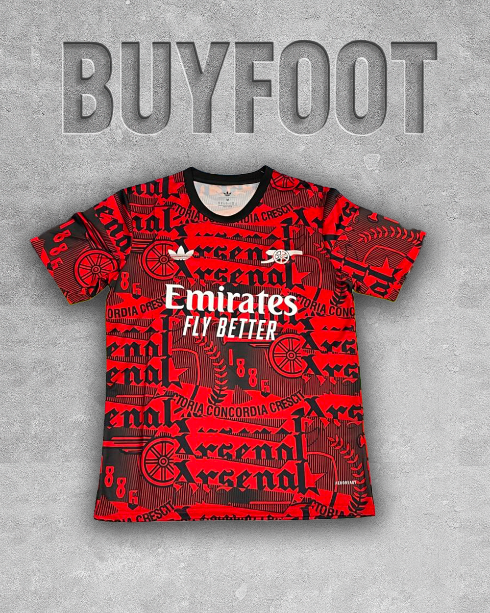 Nouveau Maillot Pré-Match Arsenal 2025/26 Rouge Officiel