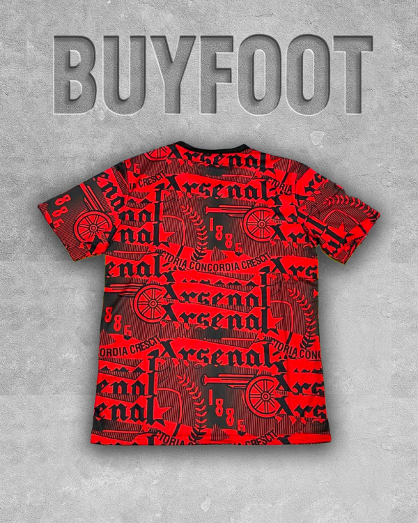 Nouveau Maillot Pré-Match Arsenal 2025/26 Rouge Officiel – Image 2