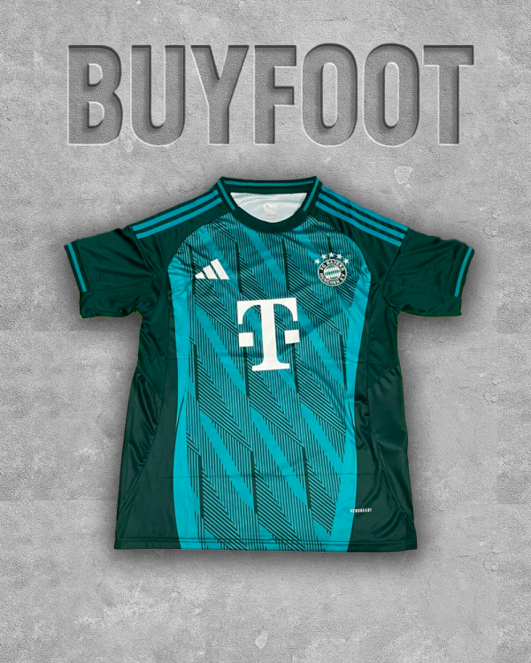 Bayern Munich Extérieur 2025/26 – Concept “Teal Arrows”