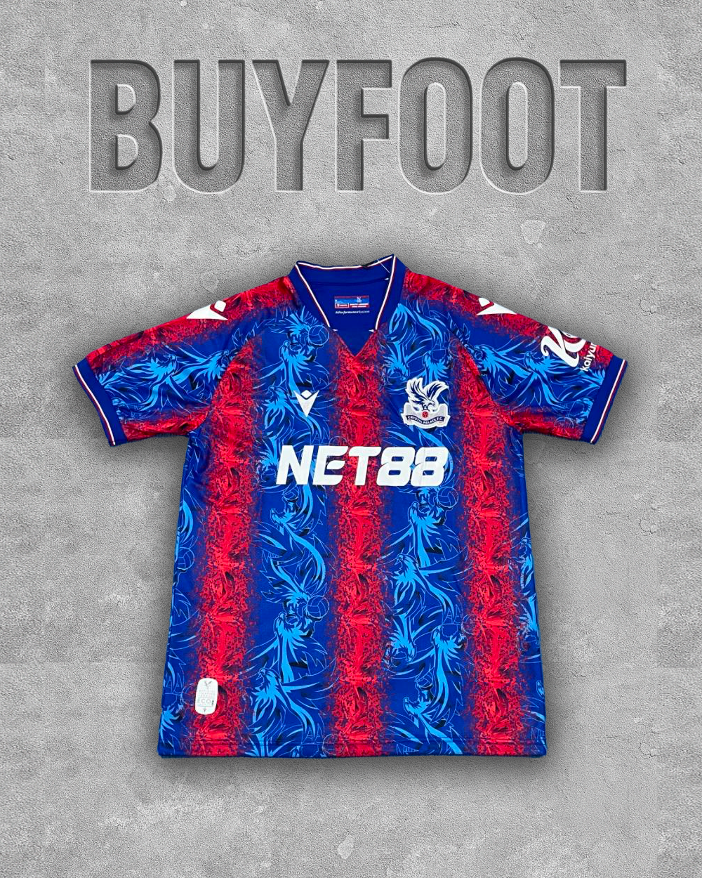 Maillot Domicile Crystal Palace 2025/2026 – Rouge & Bleu (Macron)