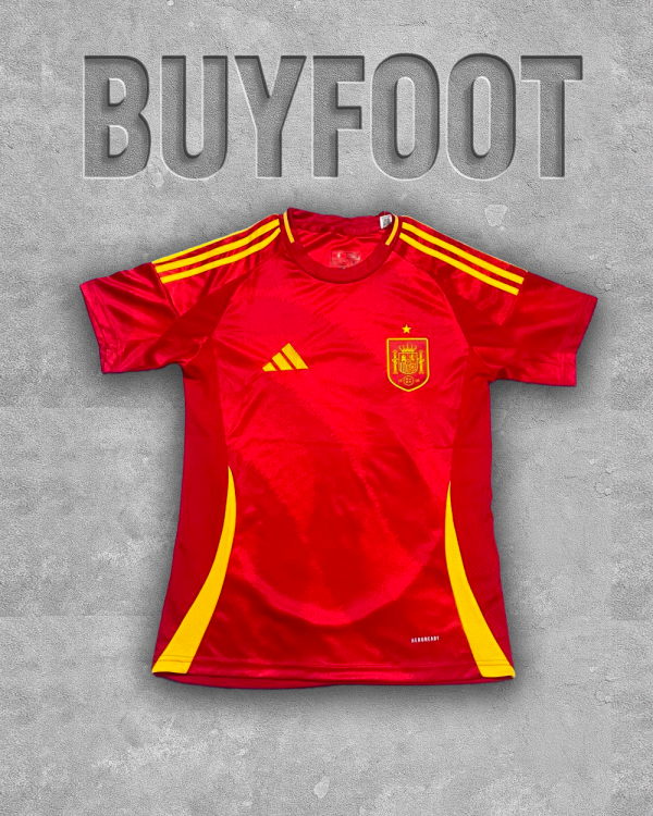 🇪🇸 Maillot Extérieur Espagne 2024/2025 – Rouge et Jaune, L’Âme de la Roja