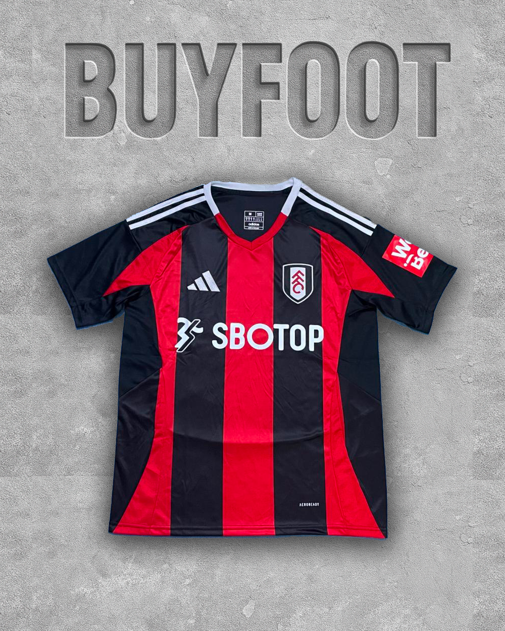 Maillot Extérieur Fulham 2025/2026 – Rouge & Noir