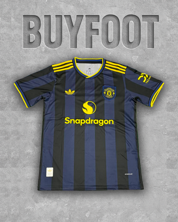 Maillot Third Manchester United 2025/2026 – Noir, Bleu & Jaune