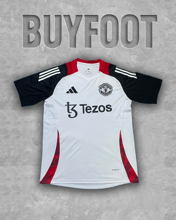 Maillot Extérieur Manchester United 2025/2026 – Blanc, Noir & Rouge