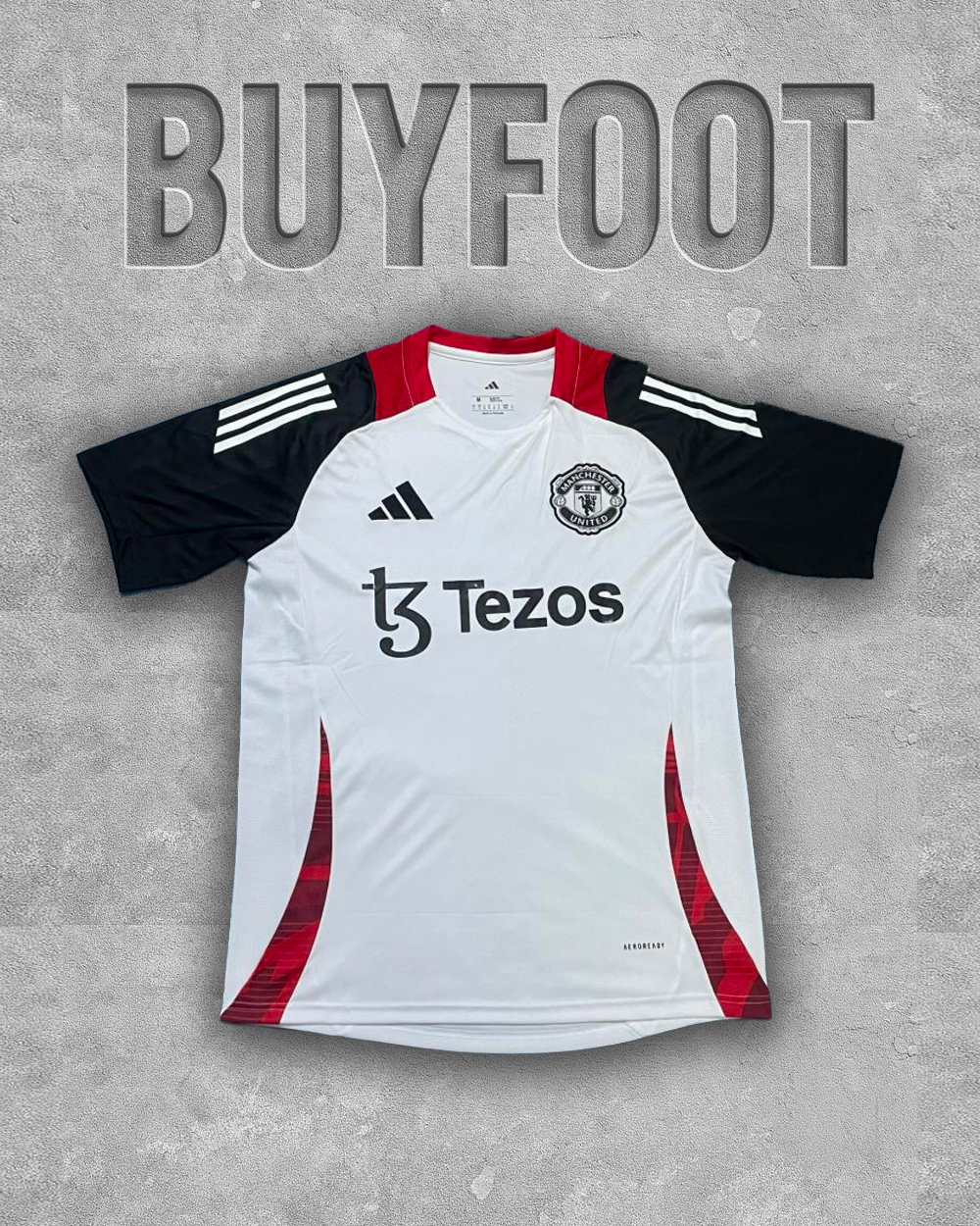 Maillot Extérieur Manchester United 2025/2026 – Blanc, Noir & Rouge