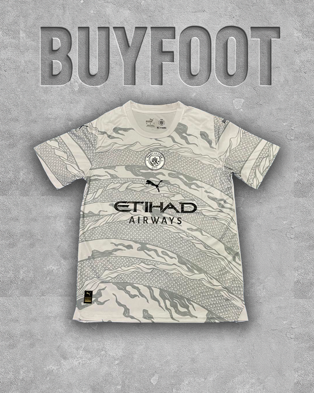Maillot Extérieur Manchester City 2024/25 – Édition spéciale blanc & gris