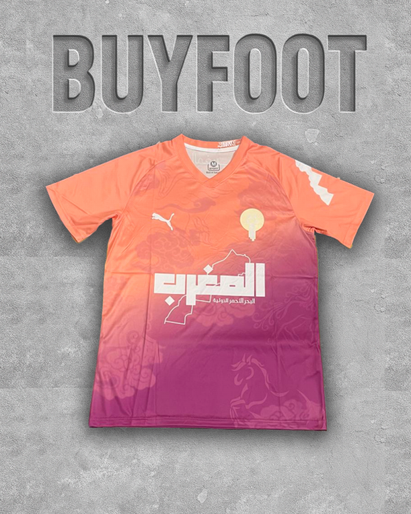 Maillot Concept Maroc 2025/2026 – Dégradé Orange & Violet, L’Âme du Désert