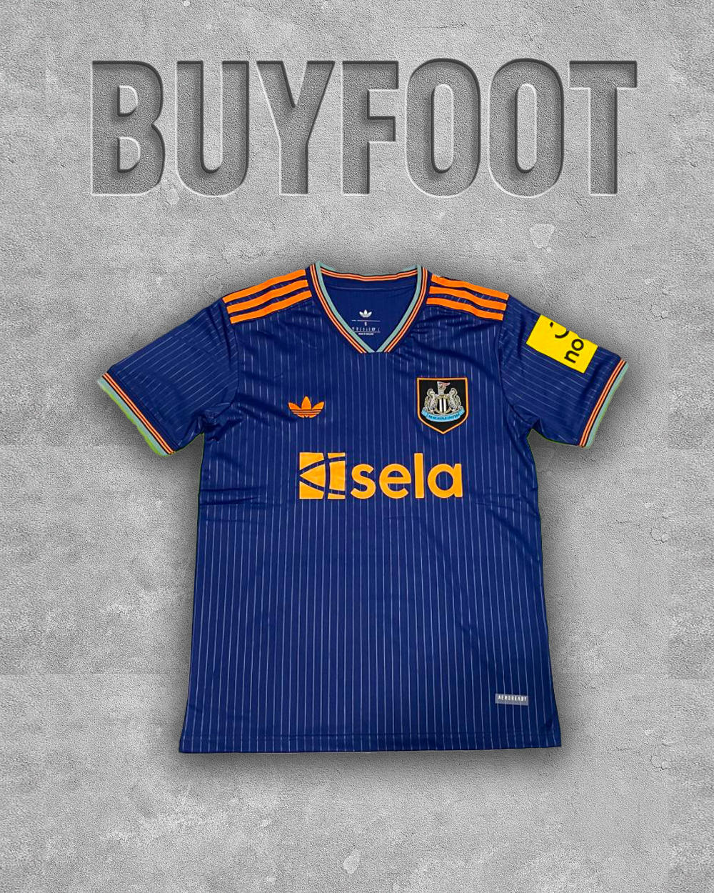 Maillot Third Newcastle 2025/2026 – Bleu Marine & Orange (Adidas Originals)