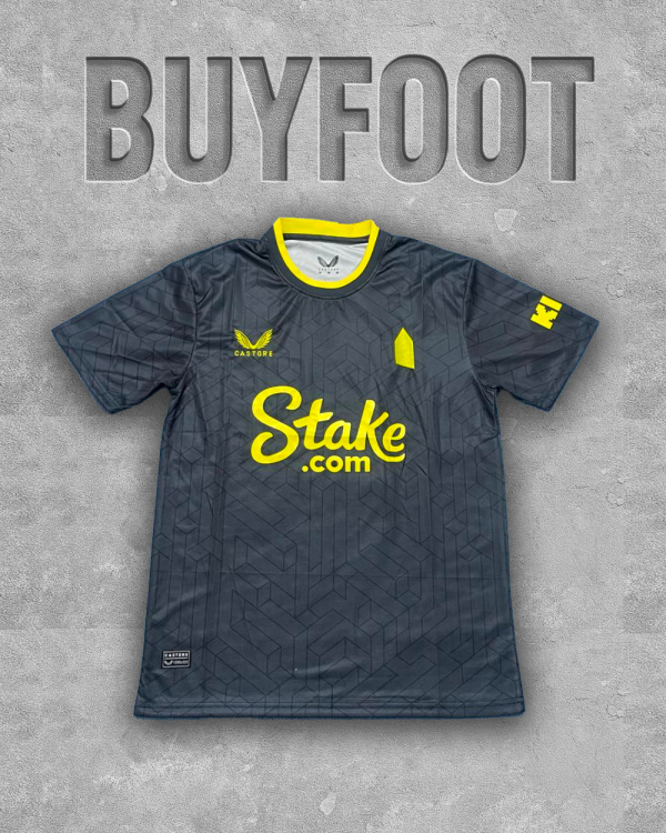 Maillot Extérieur Everton 2025/2026 – Gris & Jaune (Castore)