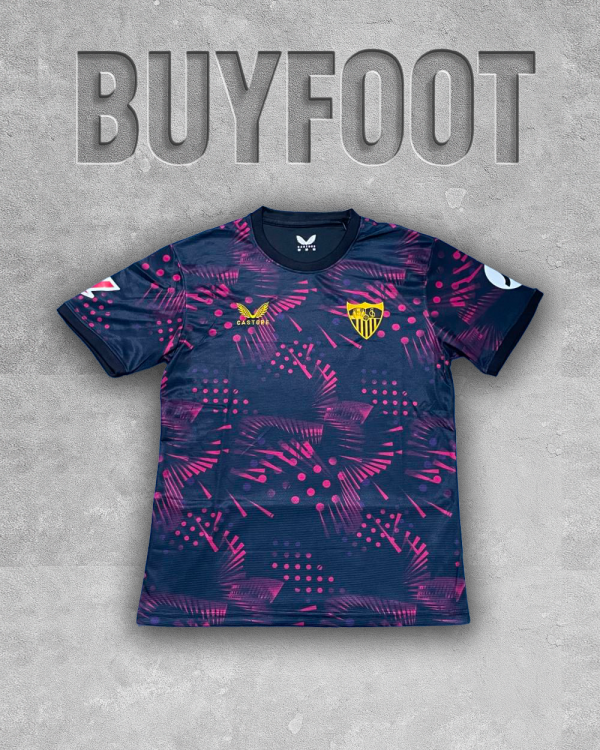 Maillot Third Séville FC 2025/2026 – Bleu Nuit & Rose Officiel