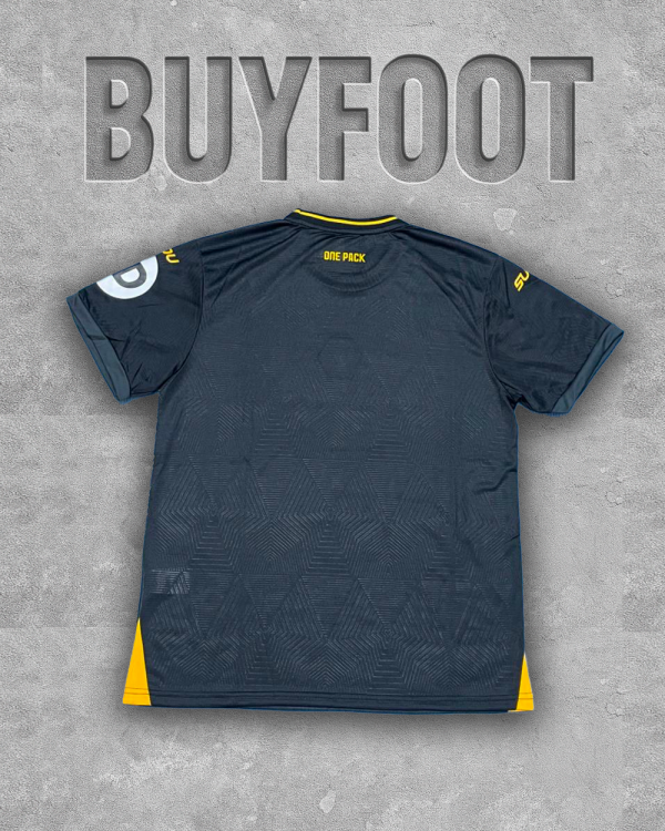 Maillot Extérieur Wolves 2025/2026 – Anthracite & Jaune – Image 2