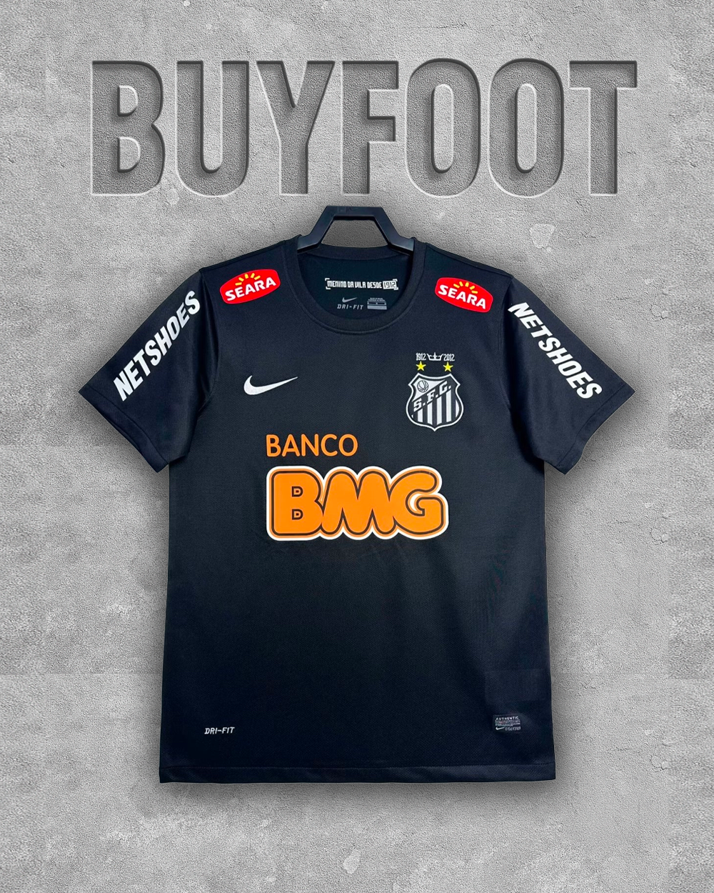 Santos Maillot Rétro Noir 11/12